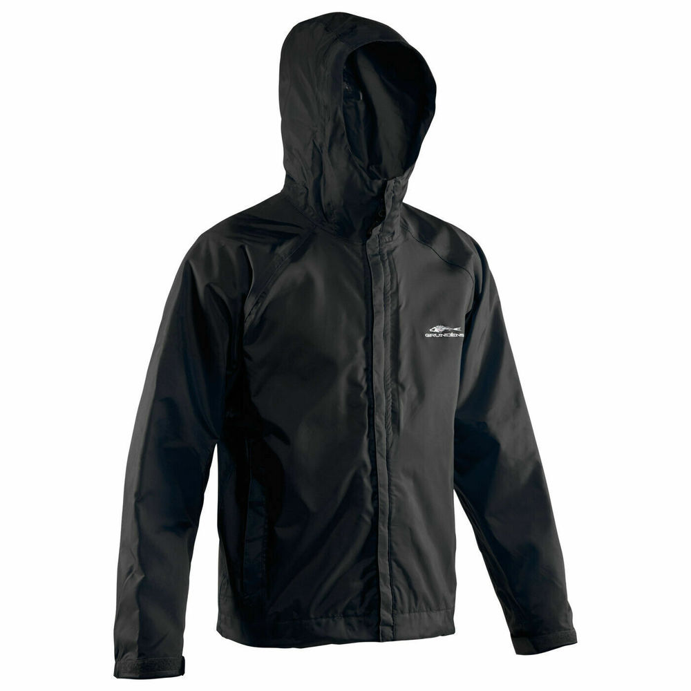 Grundens Weather Watch Hooded Sport Fishing Rain Jacket Black BRAND NEW - Picture 2 of 11